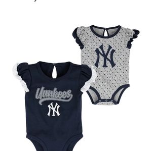 Girls Newborn New York Yankees Navy/Heathered Gray 3/6 months NY Yankees